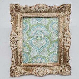 Vintage Ornate Baroque Style Gold Ivory Picture Photo Frame Distressed 4X5